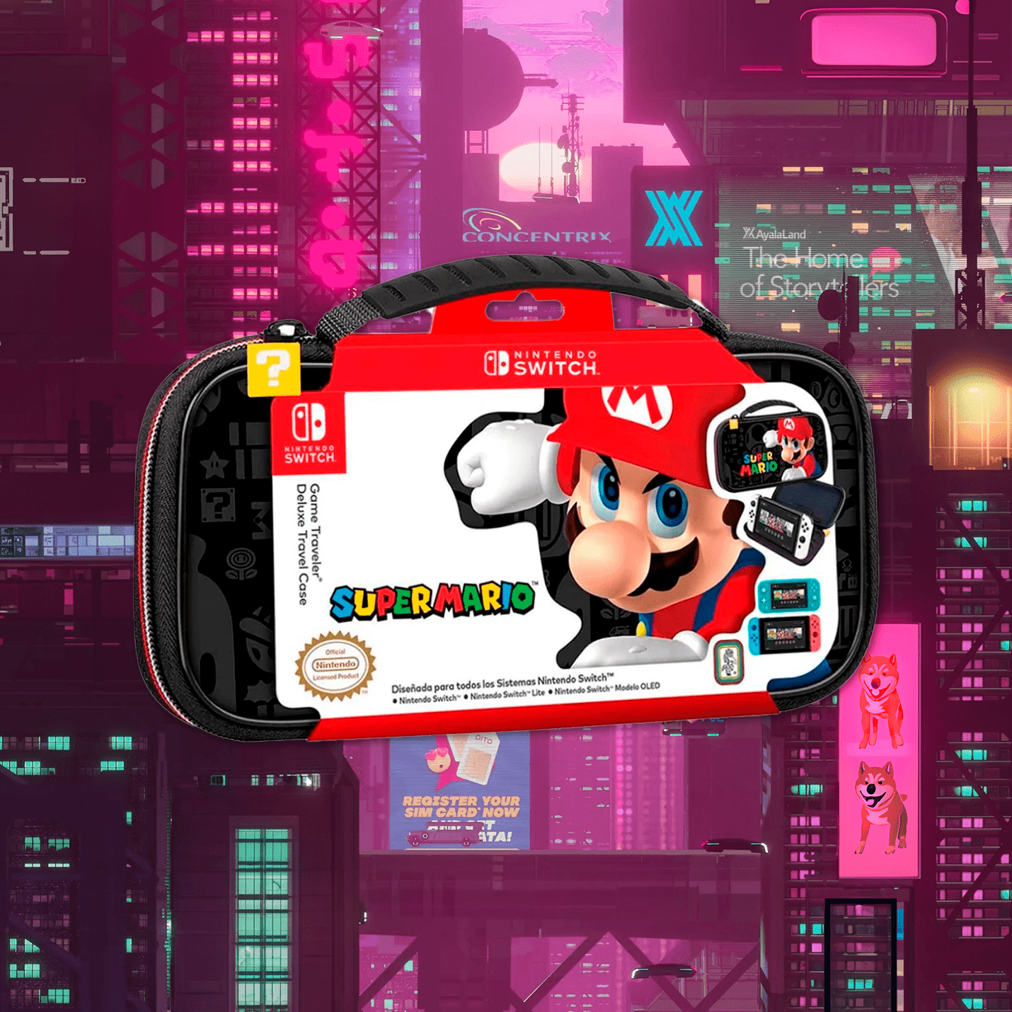 Estuche de viaje Super Mario para Nintendo Switch - Pixeltopia